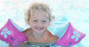 child swimming